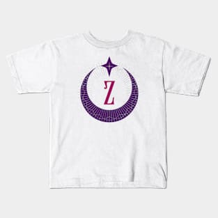 Z - Moon Monogram Kids T-Shirt